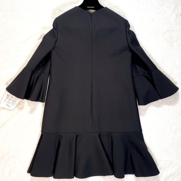 Valentino Ruffle Trim Crepe Mini Dress - Picture 2 of 11
